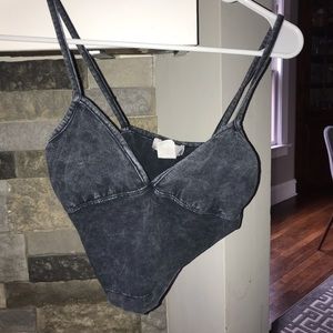 Grey crop top